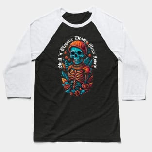 Skull n Bloom: Deadly meets lovely Baseball T-Shirt